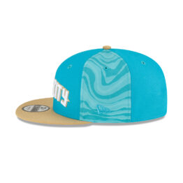 New Era 9Fifty Charlotte Hornets City Edition Adjustable Snapback Hat Blue Tan