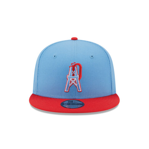 New Era 9Fifty Houston Oilers NFL City Originals Adjustable Snapback Hat Blue Red - Image 3
