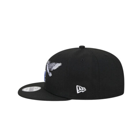 New Era 9Fifty Los Angeles Dodgers Peace Adjustable Snapback Hat Black Dark Royal Blue