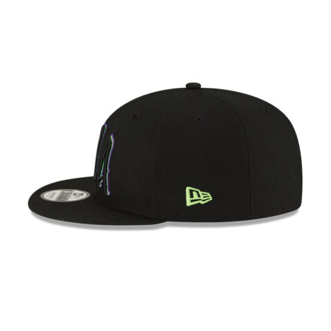 New Era 9Fifty New Orleans Pelicans City Edition Adjustable Snapback Hat Black Neon Green