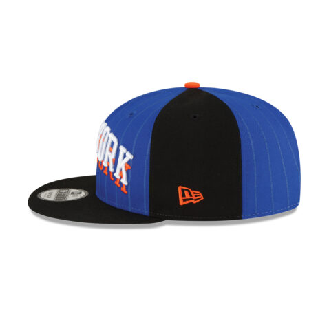 New Era 9Fifty New York Knicks City Edition Adjustable Snapback Hat Blue Black Orange