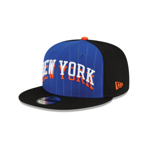 New Era 9Fifty New York Knicks City Edition Adjustable Snapback Hat Blue Black Orange