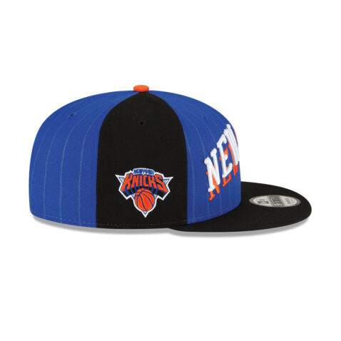 New Era 9Fifty New York Knicks City Edition Adjustable Snapback Hat Blue Black Orange