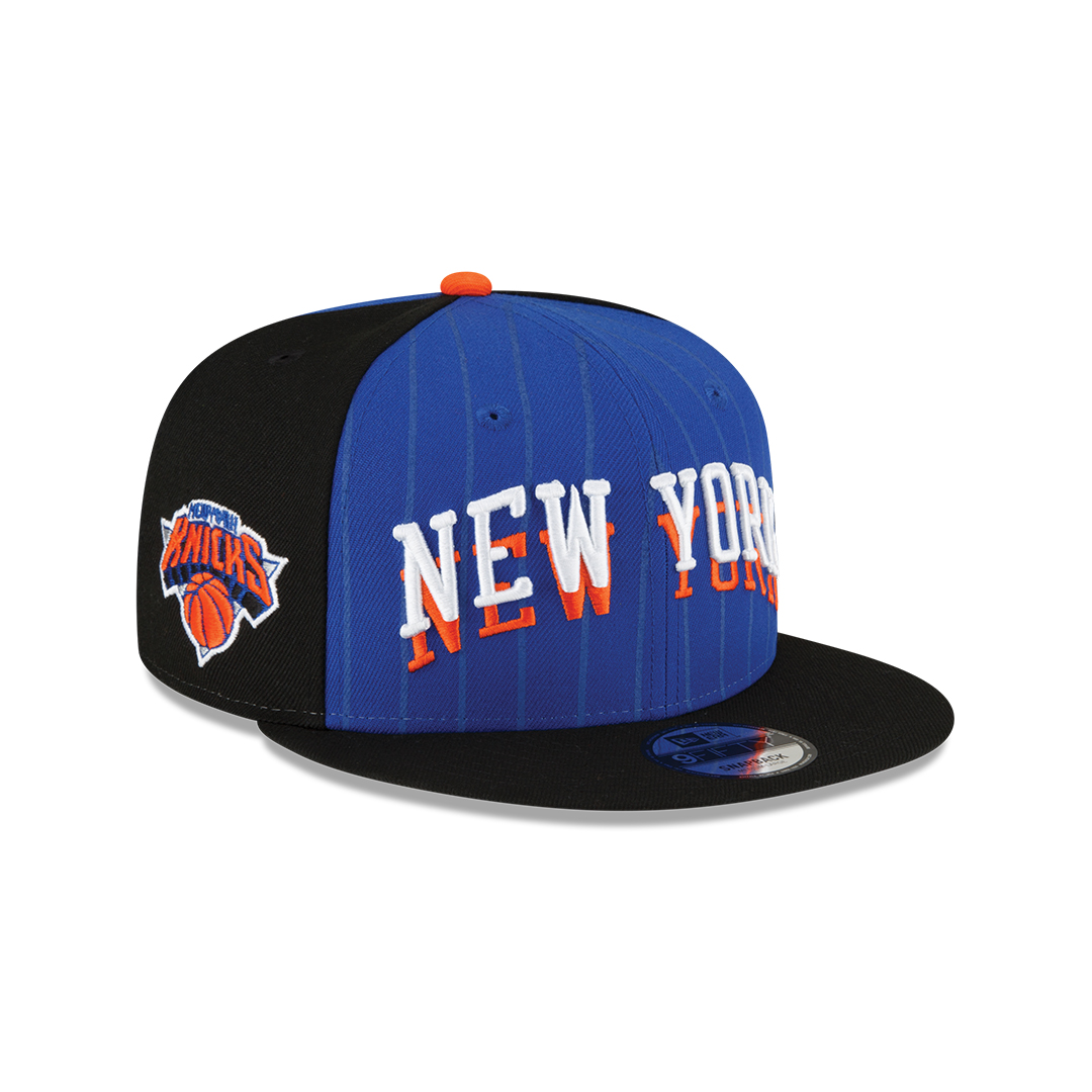 New Era 9Fifty New York Knicks City Edition Adjustable Snapback Hat Blue  Black Orange