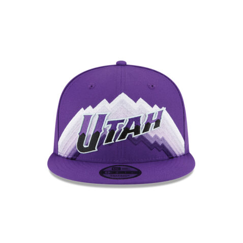 New Era 9Fifty Utah Jazz City Edition Adjustable Snapback Hat Purple White - Image 3