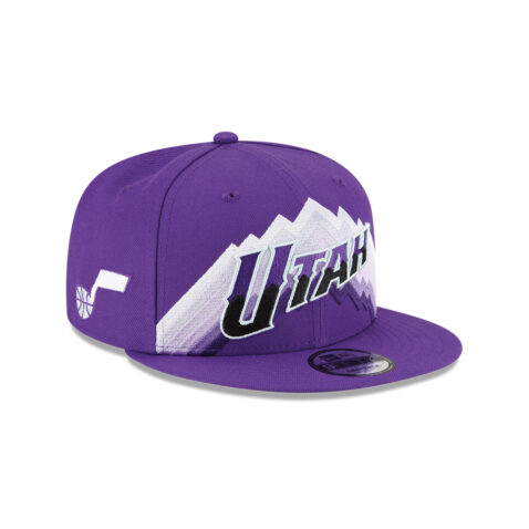 New Era 9Fifty Utah Jazz City Edition Adjustable Snapback Hat Purple White