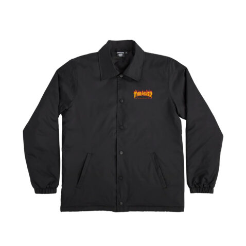 Santa Cruz x Thrasher Flame Dot Coach Jacket Black