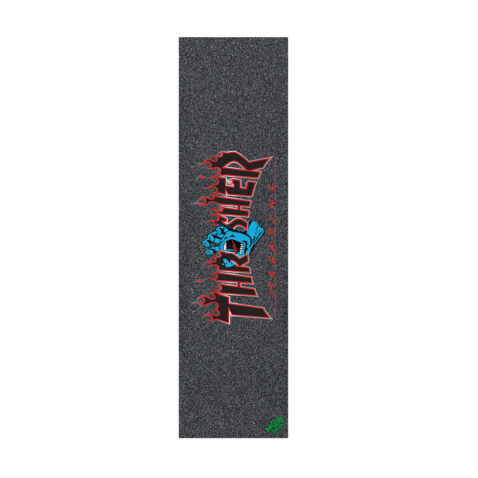Santa Cruz x Thrasher Screaming Flame Logo Mob Grip Tape Black 11 inch x 33 inch