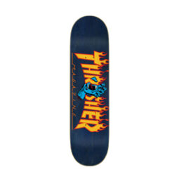 Santa Cruz x Thrasher Screaming Flame Logo Skate Deck Blue 8.25 inch x 31.8 inch