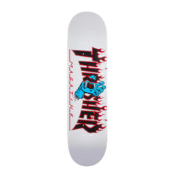 Santa Cruz x Thrasher Screaming Flame Logo Skate Deck White 8.0 inch x 31.6 inch