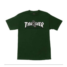 Santa Cruz x Thrasher Screaming Logo Shortsleeve Heavyweight T-Shirt Forest Green