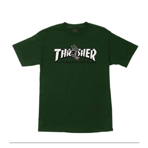 Santa Cruz x Thrasher Screaming Logo Shortsleeve Heavyweight T-Shirt Forest Green