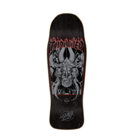 Santa Cruz x Thrasher Winkowski Primeval Shaped Skate Deck Black 10.34 inch x 30.54 inch