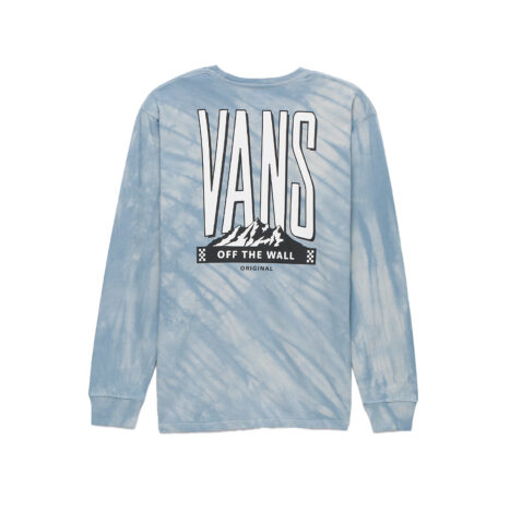 Vans Peaked Tie Dye Longsleeve T-Shirt Blue Mirage - Image 2