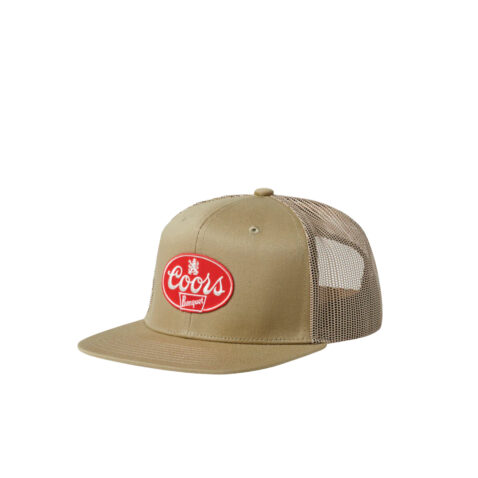 Brixton x Coors Griffin Trucker Adjustable Snapback Hat Khaki