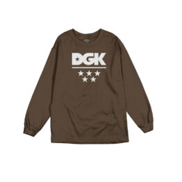 DGK All Star Long Sleeve T-Shirt Dark Chocolate