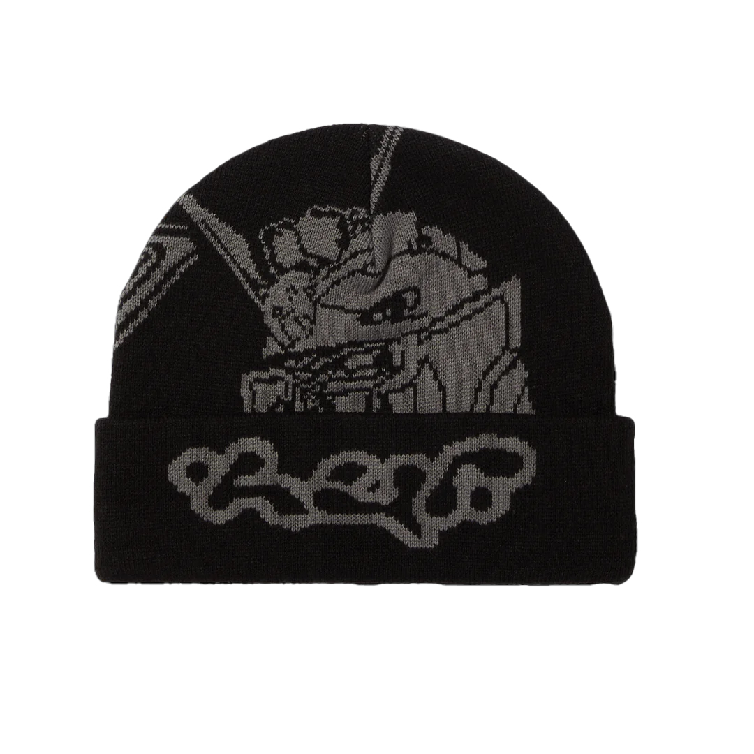 HUF x Gundam Wing Beanie Black HUF x Gundam Wing Beanie Black - Image 2