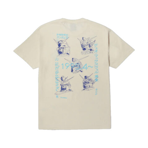 HUF x Gundam Wing Heads Short Sleeve T-Shirt Bone White - Image 2
