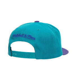 Mitchell & Ness Charlotte Hornets Team Two Tone 2.0 Stretch Adjustable Snapback Hat Teal Purple