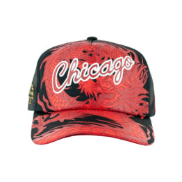 Mitchell & Ness Chicago Bulls Year Of The Dragon Adjustable Snapback Hat Black