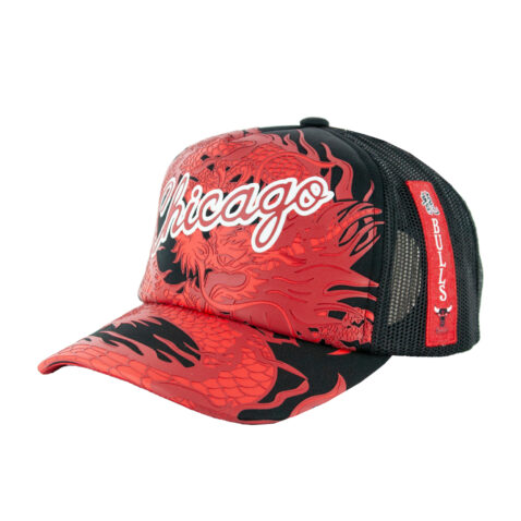 Mitchell & Ness Chicago Bulls Year Of The Dragon Adjustable Snapback Hat Black