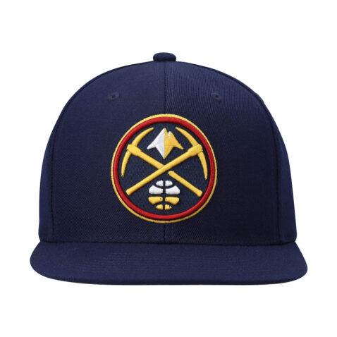 Mitchell & Ness Denver Nuggets Team Ground 2.0 Adjustable Snapback Hat Navy Blue - Image 3