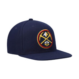 Mitchell & Ness Denver Nuggets Team Ground 2.0 Adjustable Snapback Hat Navy Blue