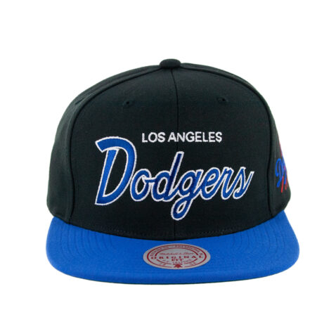 Mitchell & Ness Los Angeles Dodgers Evergreen Script Adjustable Snapback Black