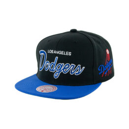 Mitchell & Ness Los Angeles Dodgers Evergreen Script Adjustable Snapback Black