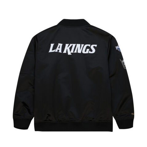 Mitchell & Ness Los Angeles Kings Lightweight Satin Bomber Jacket Black Mitchell & Ness Los Angeles Kings Lightweight Satin Bomber Jacket Black