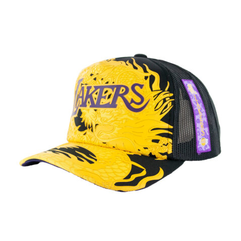 Mitchell & Ness Los Angeles Lakers Year Of The Dragon Adjustable Snapback Hat Black