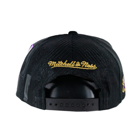 Mitchell & Ness Los Angeles Lakers Year Of The Dragon Adjustable Snapback Hat Black - Image 4