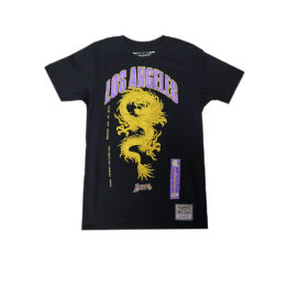 Mitchell & Ness Los Angeles Lakers Year Of The Dragon Short Sleeve T-Shirt Black Gold