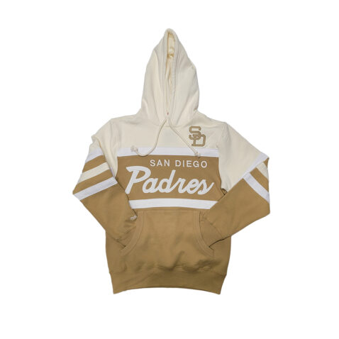 Mitchell & Ness San Diego Head Coach Pullover Hoodie Cream Tan