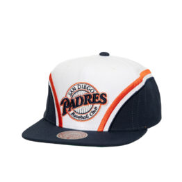 Mitchell & Ness San Diego Padres Overhead Cooperstown Adjustable Snapback Hat White Blue