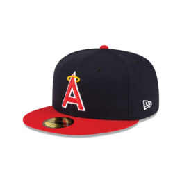 New Era 59Fifty Los Angeles Angels of Anaheim Alternate Authentic Collection On Field Fitted Hat Dark Navy Red
