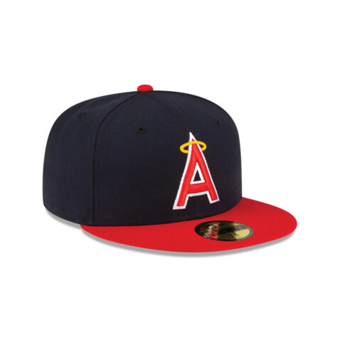 New Era 59Fifty Los Angeles Angels of Anaheim Alternate Authentic Collection On Field Fitted Hat Dark Navy Red