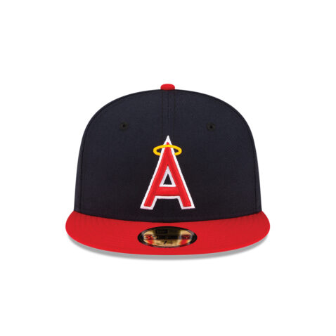 New Era 59Fifty Los Angeles Angels of Anaheim Alternate Authentic Collection On Field Fitted Hat Dark Navy Red