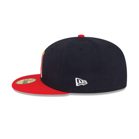 New Era 59Fifty Los Angeles Angels of Anaheim Alternate Authentic Collection On Field Fitted Hat Dark Navy Red - Image 2