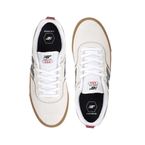 New Balance Numeric Jamie Foy 306 Shoe White Black - Image 3