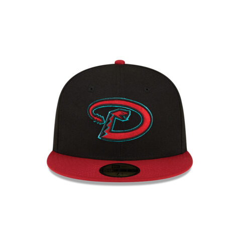 New Era 59Fifty Arizona Diamondbacks Road Authentic Collection On Field Fitted Hat Black Red - Image 4
