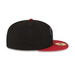 New Era 59Fifty Arizona Diamondbacks Road Authentic Collection On Field Fitted Hat Black Red