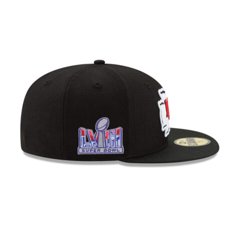 New Era 59Fifty Kansas City Chiefs Super Bowl LVIII Side Patch Fitted Hat Black - Image 3