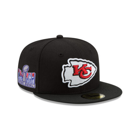New Era 59Fifty Kansas City Chiefs Super Bowl LVIII Side Patch Fitted Hat Black - Image 4