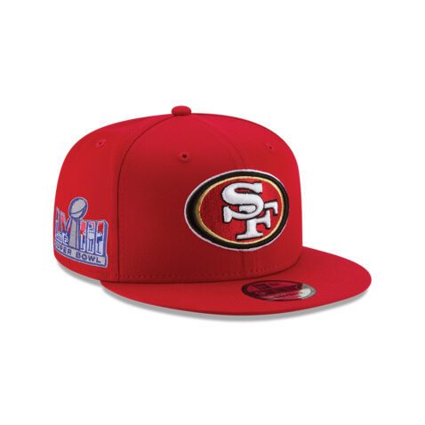 New Era 9Fifty San Francisco 49ers Super Bowl LVIII Side Patch Adjustable Snapback Hat Red