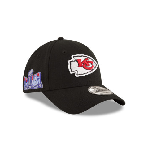 New Era 9Forty Kansas City Chiefs Super Bowl LVIII Side Patch The League Adjustable Strapback Hat Black - Image 4
