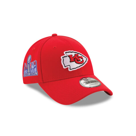 New Era 9Forty Kansas City Chiefs Super Bowl LVIII Side Patch The League Adjustable Strapback Hat Red - Image 3