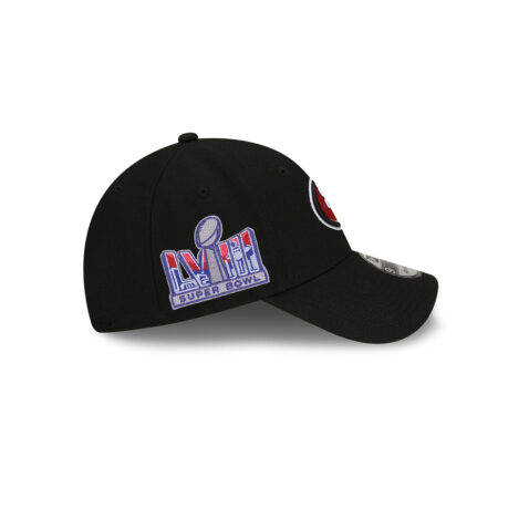 New Era 9Forty San Francisco 49ers Super Bowl LVIII Side Patch Adjustable Strapback Hat Black - Image 4