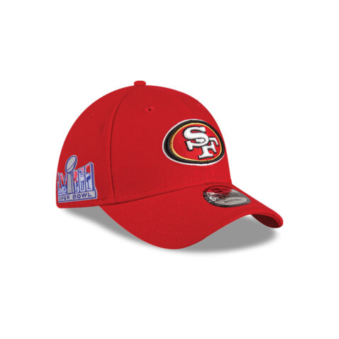 New Era 9Forty San Francisco 49ers Super Bowl LVIII Side Patch Adjustable Strapback Hat Red - Image 3