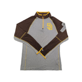 New Era San Diego Padres Quarter Zip Long Sleeve Crewneck Shirt